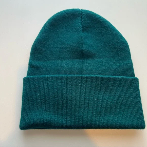 Floral Embroidered Beanie - Teal - Picture 3 of 3